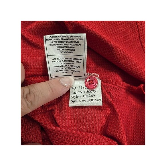 Indiana University Hoosiers Shirt Mens Large Red Antigua Polo Embroidered Logo - Picture 9 of 9